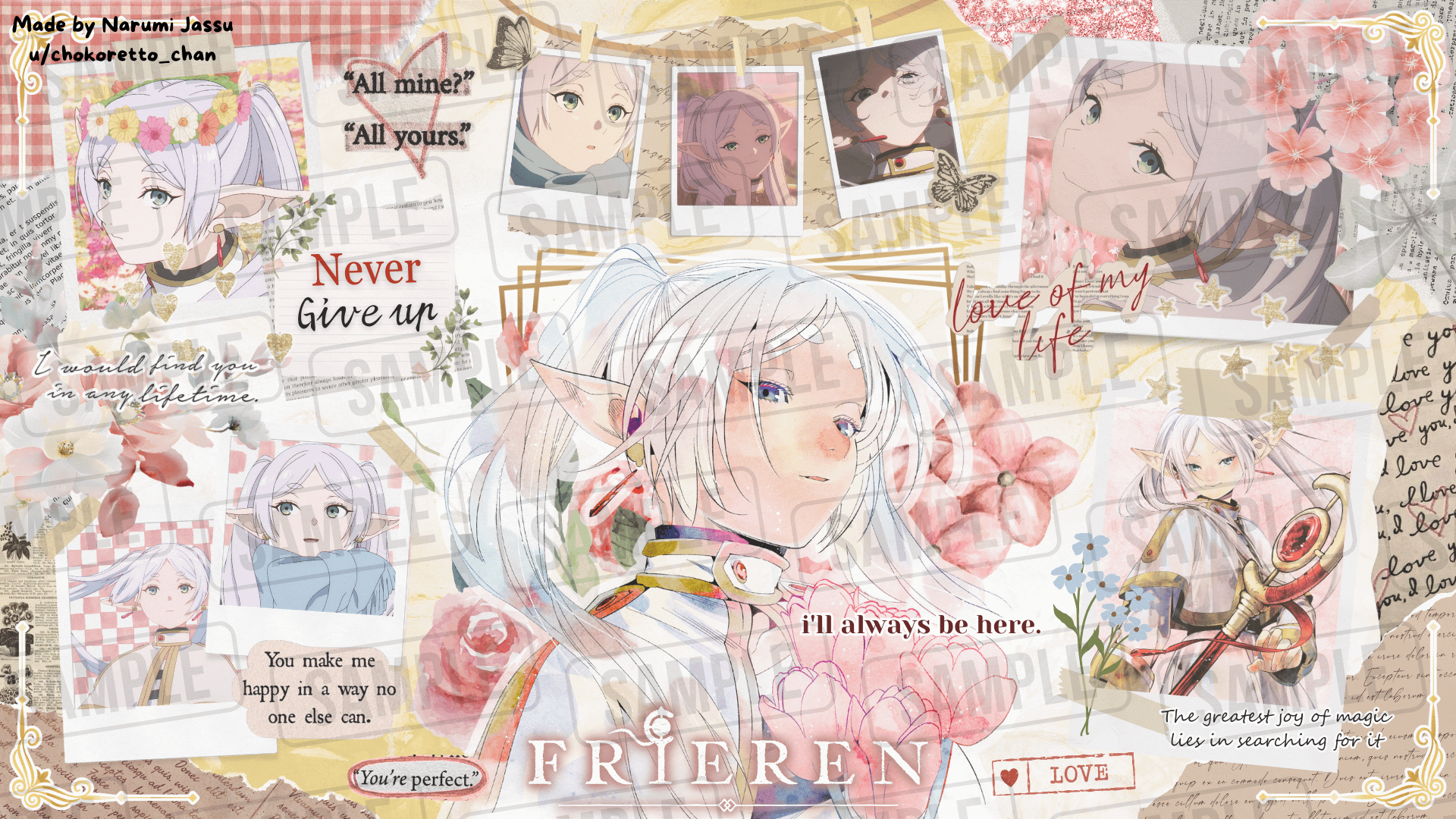 [Fanart OC] I Made a Frieren Digital Collage (Commission) [Frieren: Beyond Journey's End]