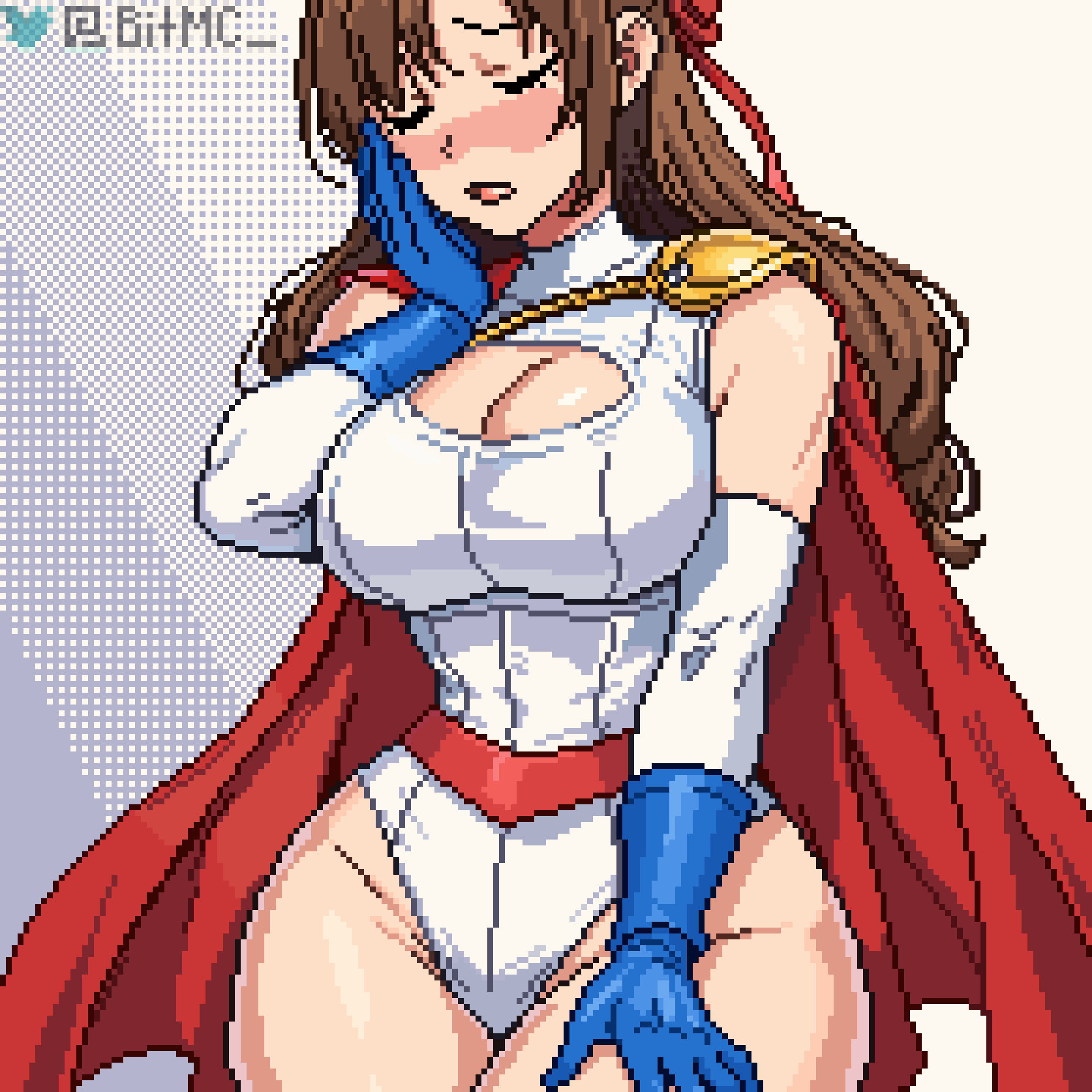 Mamako as Power Girl (Okaasan Online) | fanart by me
