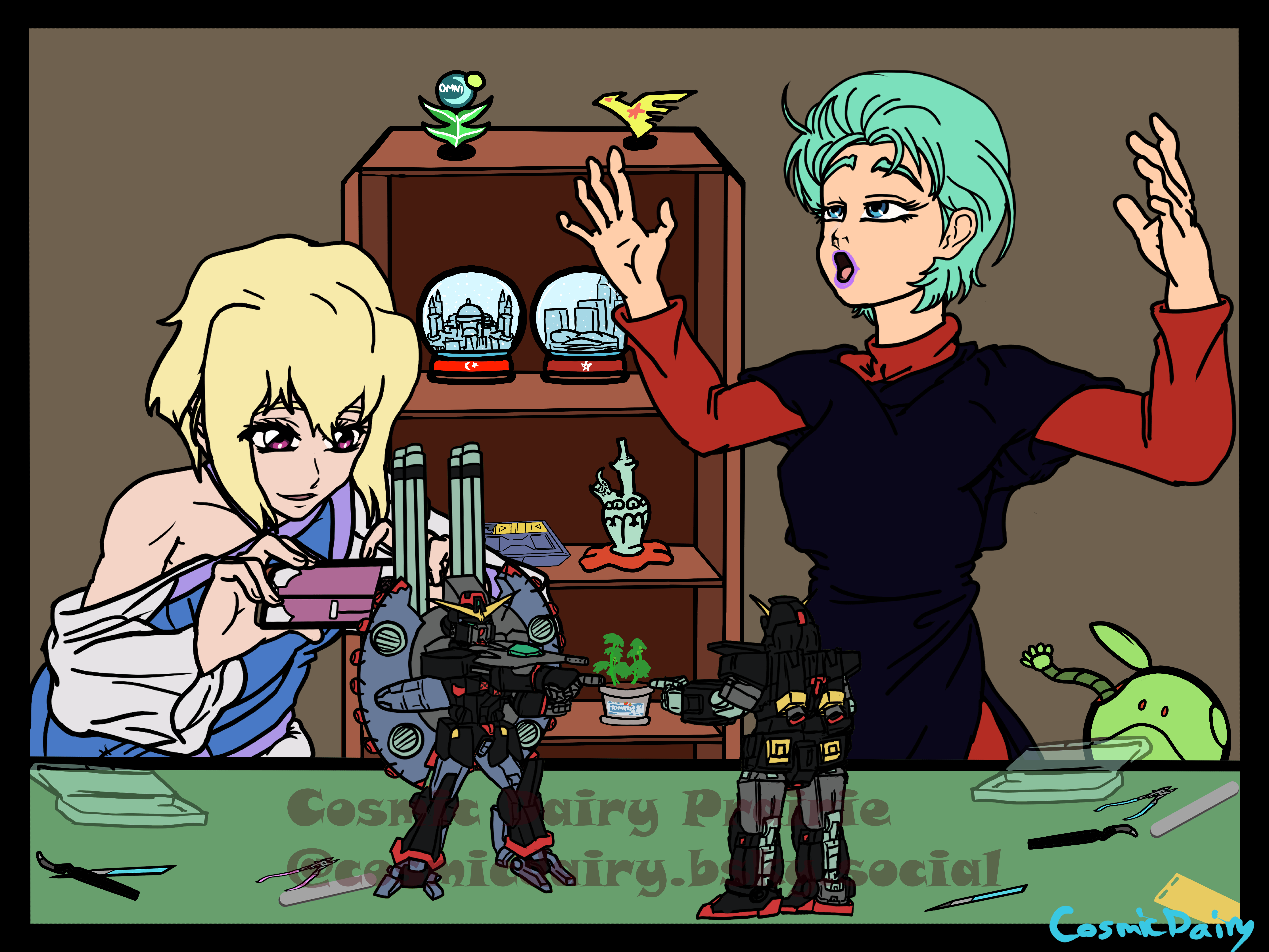 (OC) [Fanart] Four Murasame and Stella Loussier, friends bonded by mirrored tragedy - Mobile Suit Gundam Zeta, Mobile Suit Gundam SEED Destiny