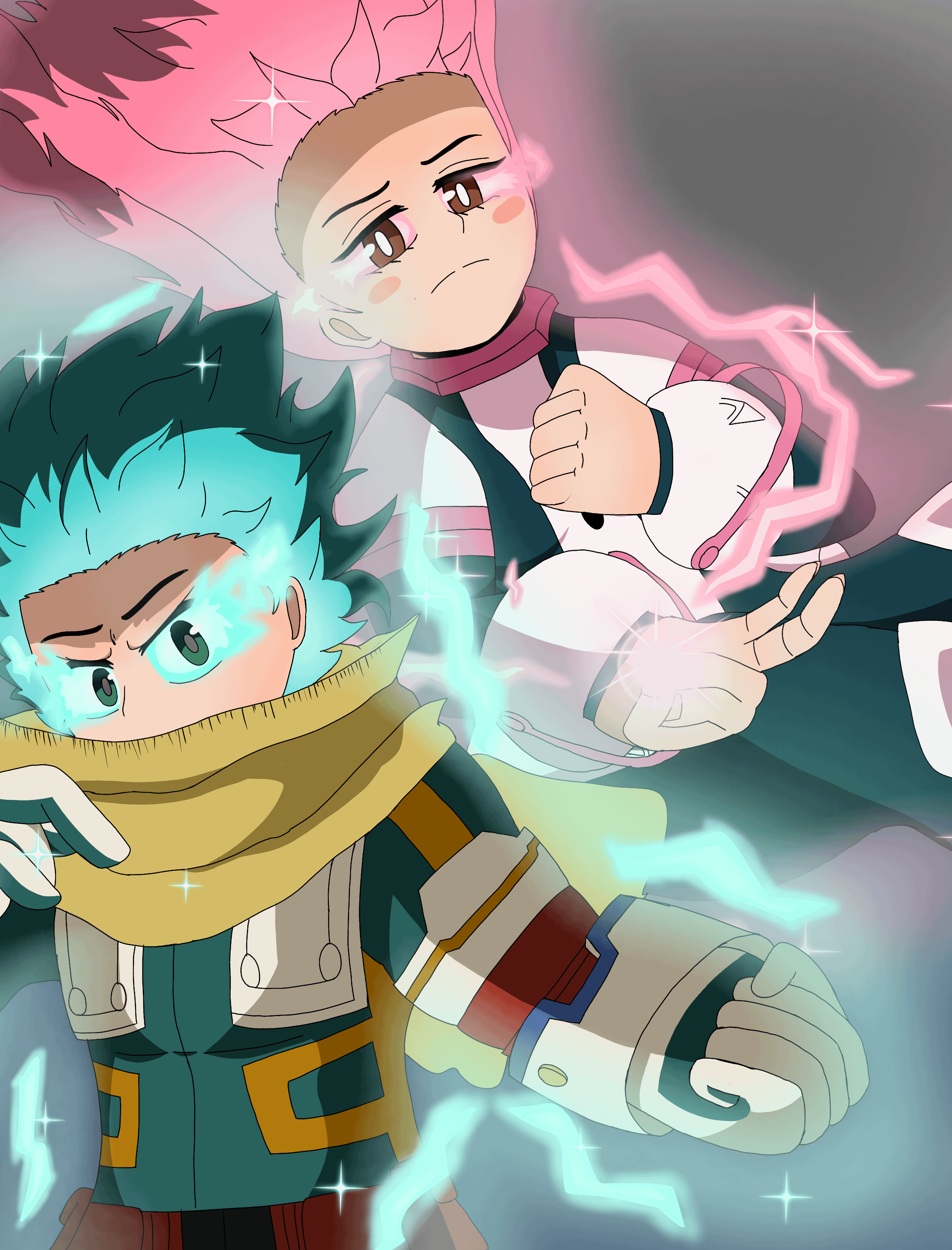 Midoryia and Uraraka at 120%